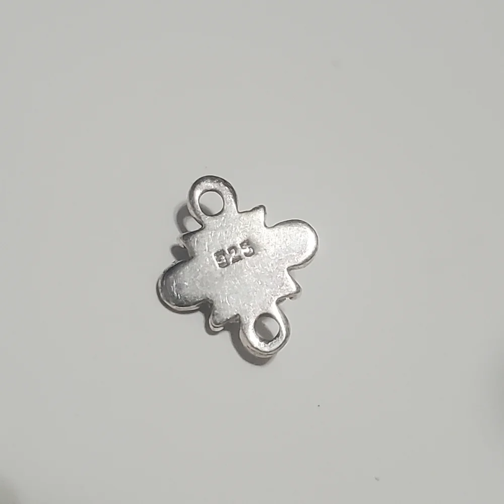 2/$20 Sterling Silver Link with Peridot (Natural) 14x11mm 925